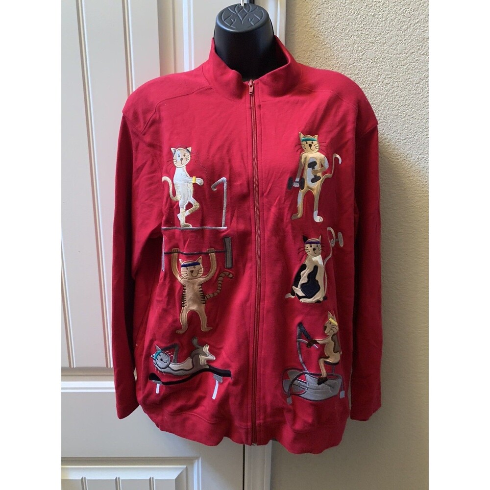 Vintage 90's Bechamel Zip-up Jacket-Aerobic Cats Large